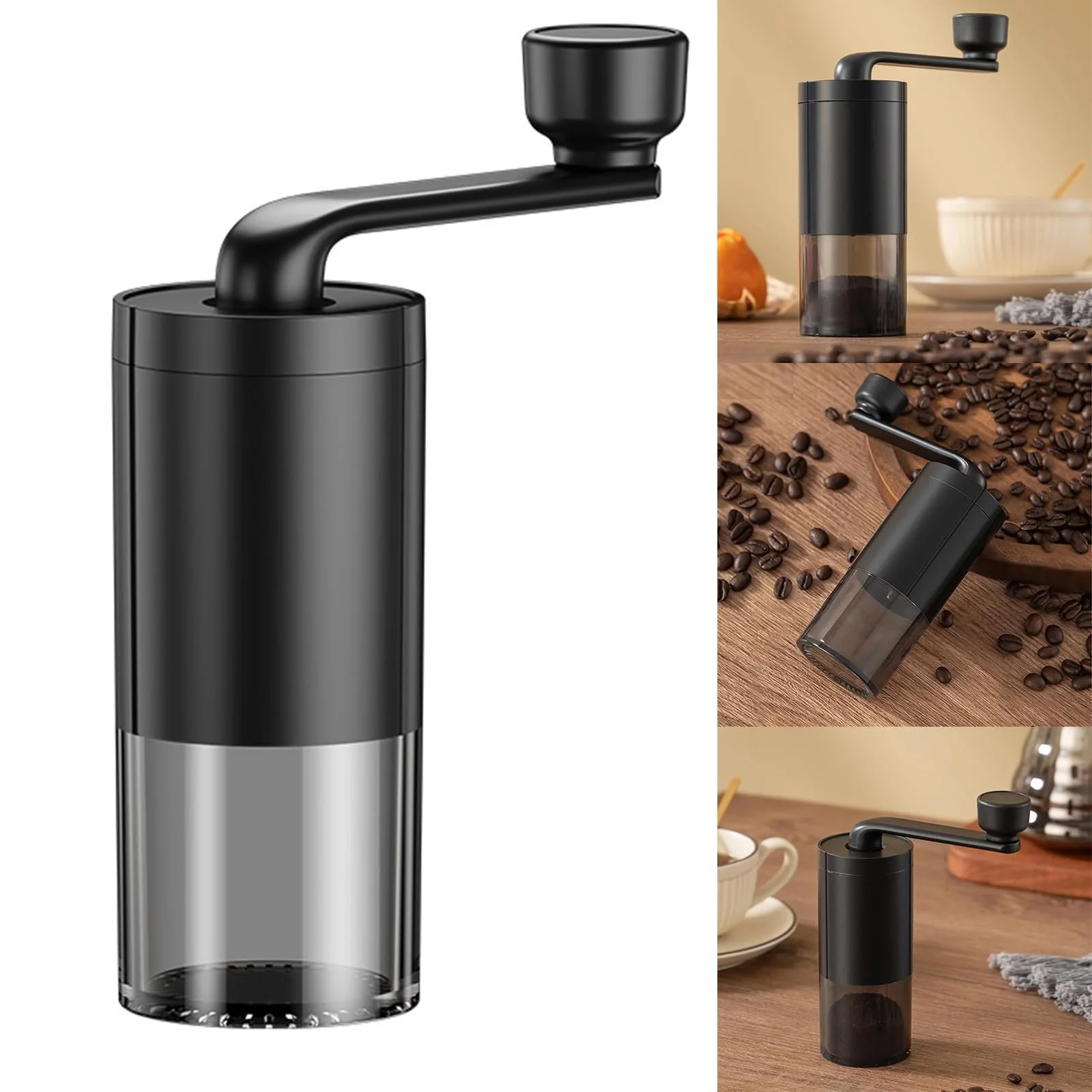 Ручна кавомолка Регульована Функціональна ручка Млинок для зерен Текстура для кави Ручна, фото №2