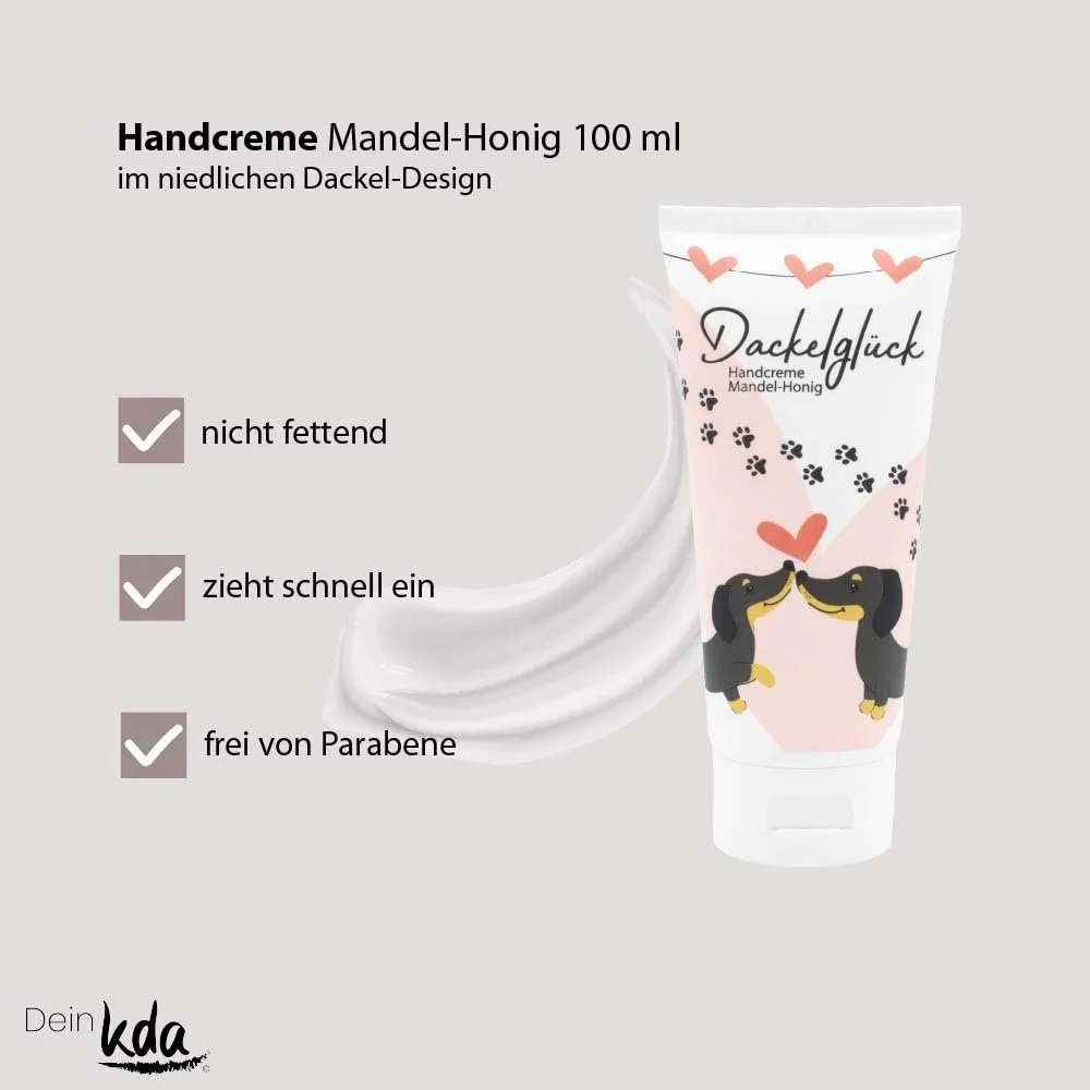 Крем для рук Kda Dachshund Мигдаль та мед 100 мл, дизайн Dachshund, фото №2