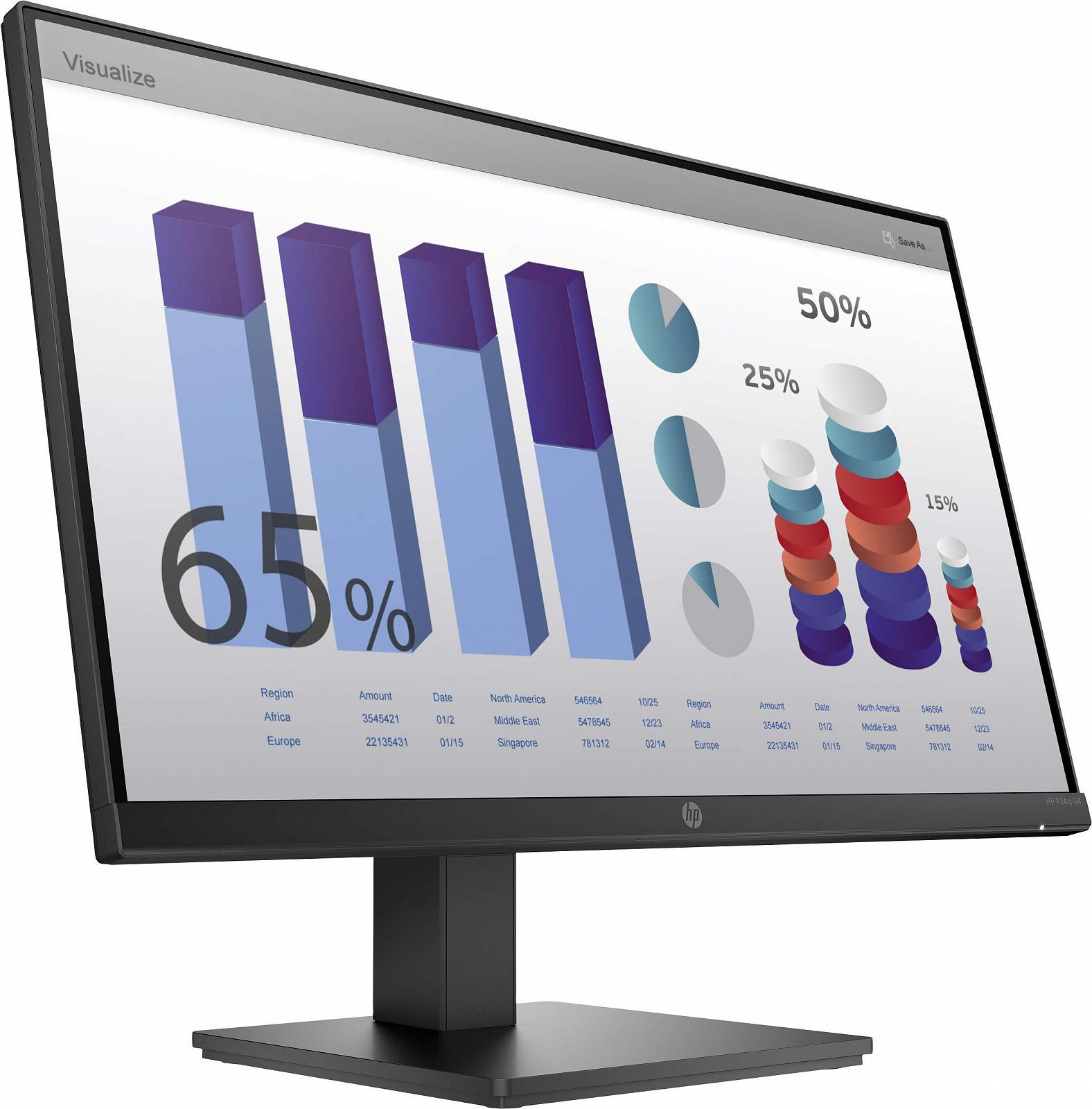 Монитор HP G4 P24q 60.5 см (23.8") 2560 x 1440 пикселей Quad HD IPS LED Черный, фото №3