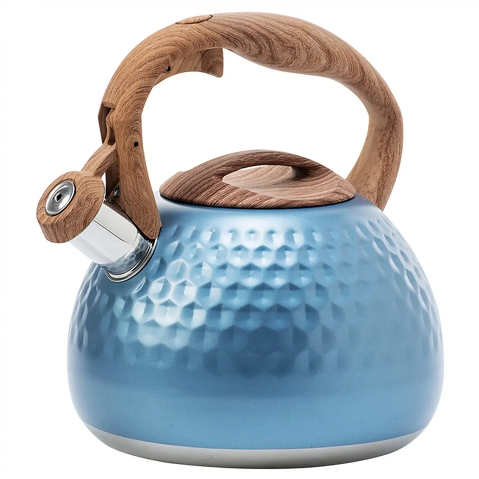 Чайник Stovetop 3L Нержавіюча сталь Свисток Синій, фото №1