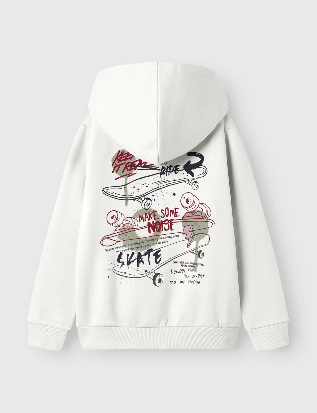 Толстовка NAME IT Nkmkilian SWE Wh Bru Ps, фото №2