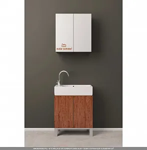 Наклейка на стіну Clickandprint.de Bitte lächeln! 30 x 13.3 см Горіхово-коричнева synthetic.ua - Фото 1