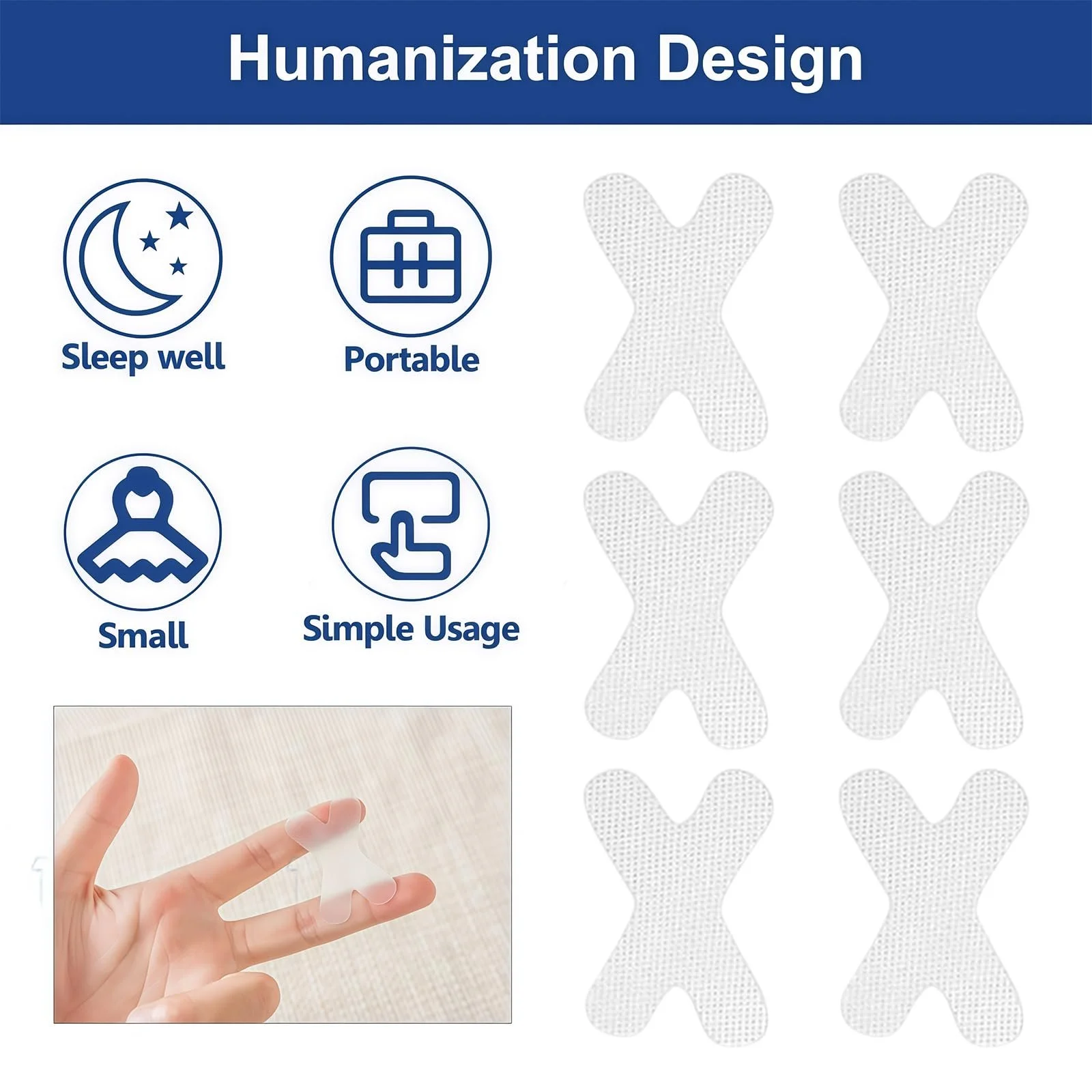 Стрічки для рота для сну (120 шт. в упаковці), фото №2