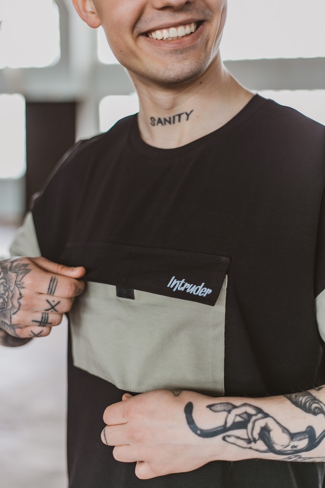 Футболка FreeDom черная с оливкой, фото №7