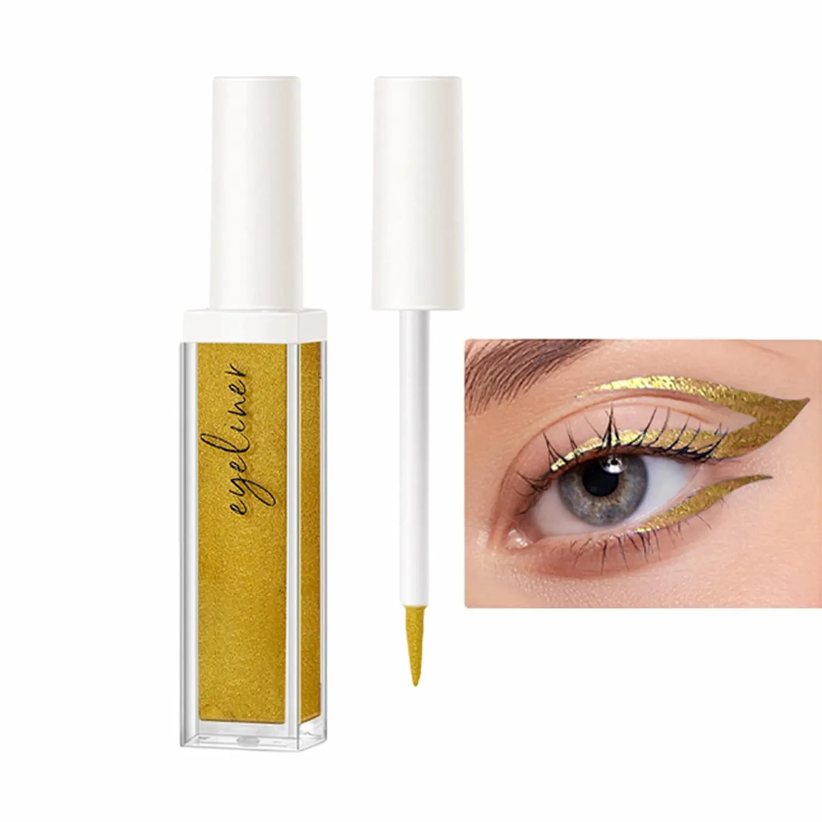 Кольорова Підводка для очей Fowybe, мерехтлива, фото №6