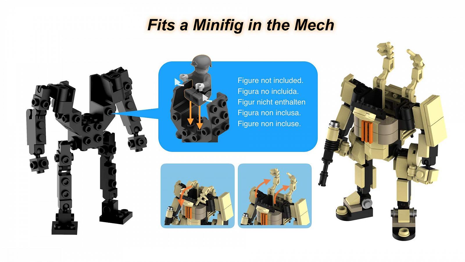 Игрушечные строительные блоки MyBuild Mecha Frame Boxer IFV 4001, фото №8