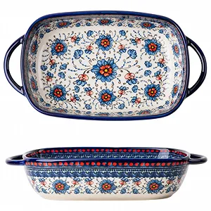 Прямоугольная керамическая форма для запекания 22.9 x 12.7 x 5.1 см термостойкая - Фото 1