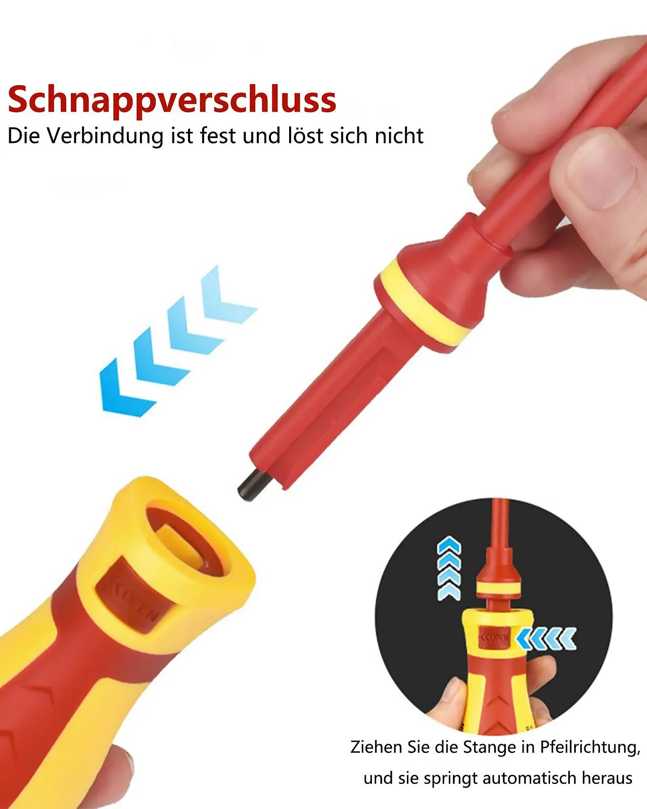 Набір ізольованих викруток 13 предметів 1000 В Slotted Torx з тестером напруги, фото №5