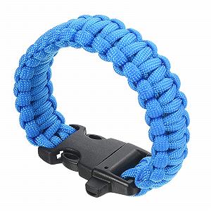 Браслет Paracord PATIKIL Плетений Парашутний Шнур з Пластиковою Пряжкою Синій, Пластик - Фото 1