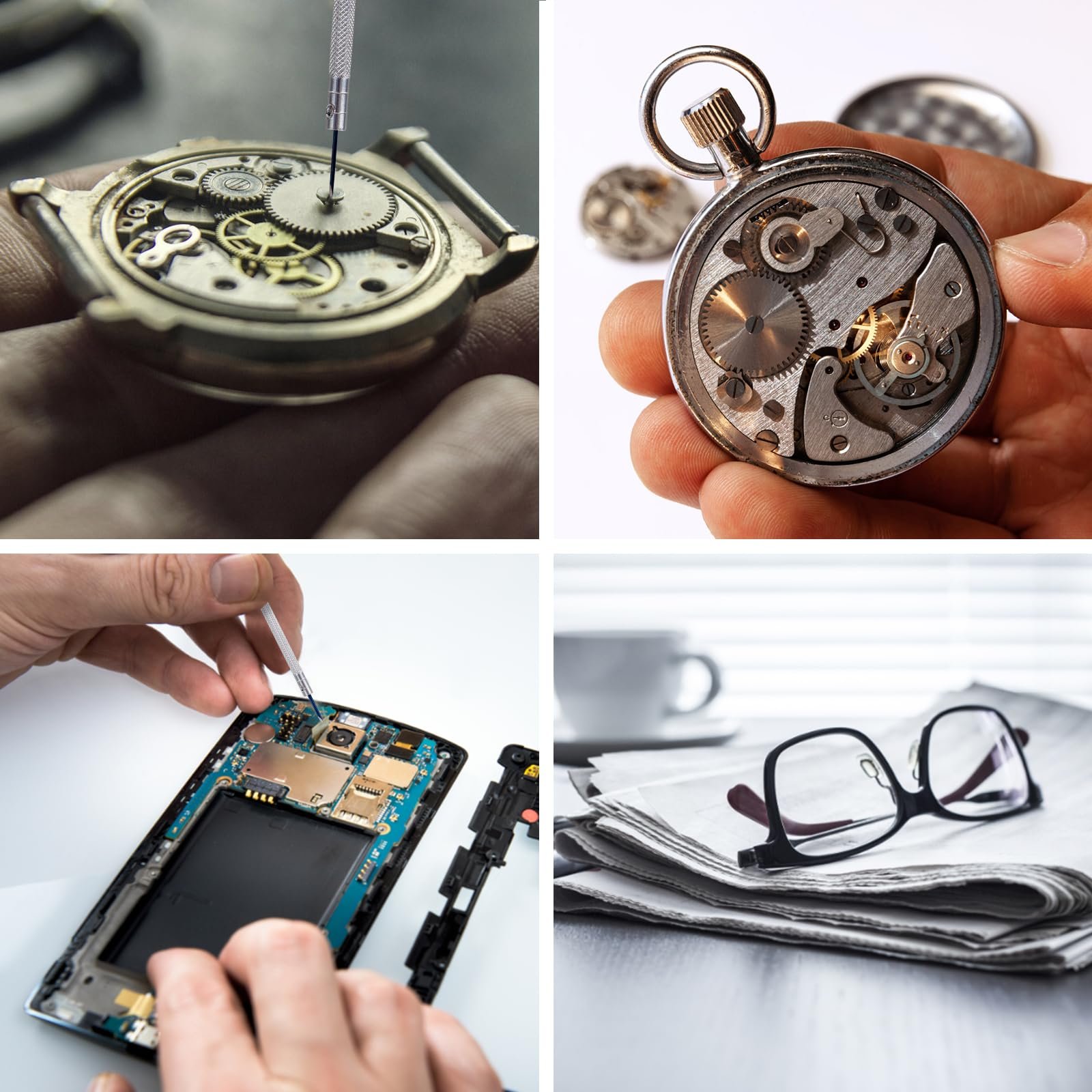 Набір годинникових викруток 13 шт Precision з ремагнітизатором 0.6 мм - 2.0 мм з 13 запасними лезами, фото №6 Набір годинникових викруток 13 шт Precision з ремагнітизатором 0.6 мм - 2.0 мм з 13 запасними лезами, фото №6