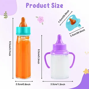 Чарівна пляшечка 2 шт з ляльковою пустушкою synthetic.ua - Фото 1