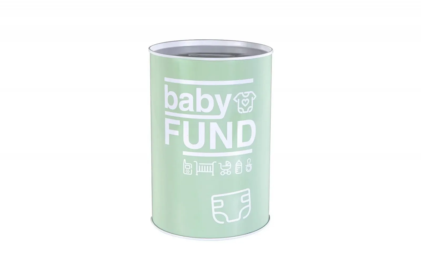 Скарбничка FISURA Baby Fund велика сталева, фото №1