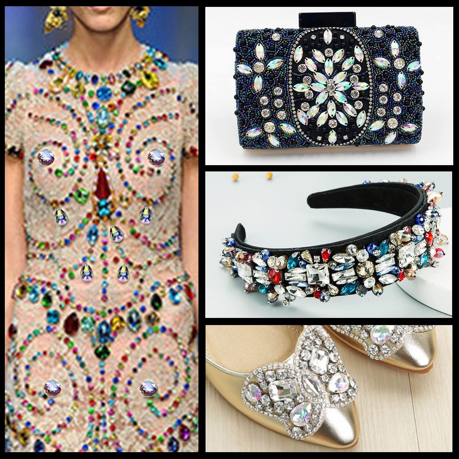 Пришивні AB кристали Акрилові грановані плоскі стрази для шиття Кришталеві стрази різних форм для DIY рукоділля Одяг Взуття Сумка Декорація 117 шт, фото №6 Пришивні AB кристали Акрилові грановані плоскі стрази для шиття Кришталеві стрази різних форм для DIY рукоділля Одяг Взуття Сумка Декорація 117 шт, фото №6