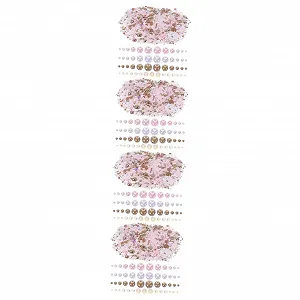 Перлини Healvian напівперлини різних кольорів з плоскою задньою частиною, 4 упаковки - Фото 1