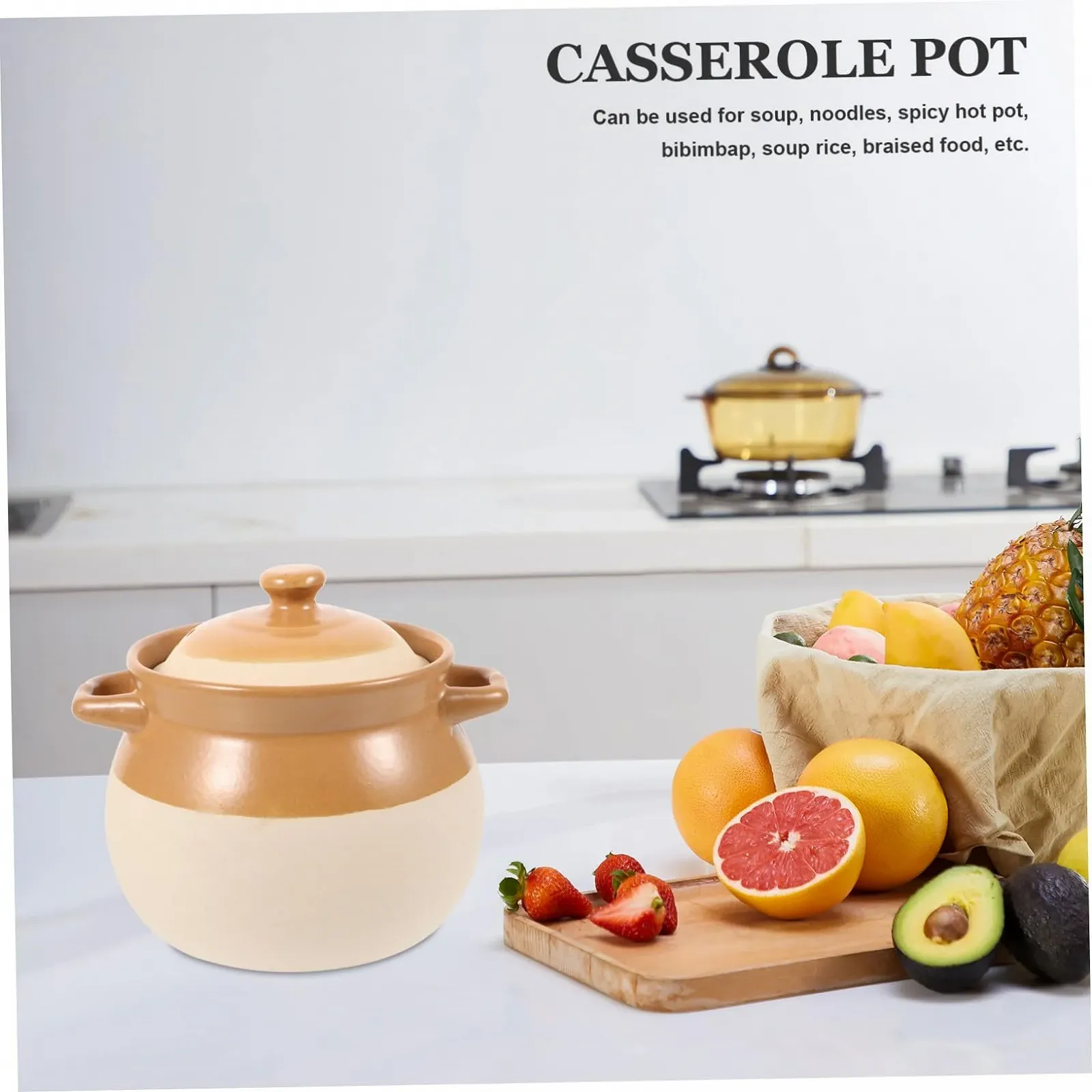 Кастрюля Toyvian Vintage керамическая с ручкой термостойкая, фото №8