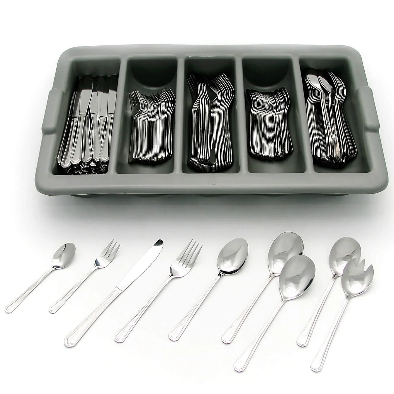 Набір столових приборів GRÄWE Berlin для 40 осіб у лотку, 204 предмети, фото №1 Набір столових приборів GRÄWE Berlin для 40 осіб у лотку, 204 предмети, фото №1