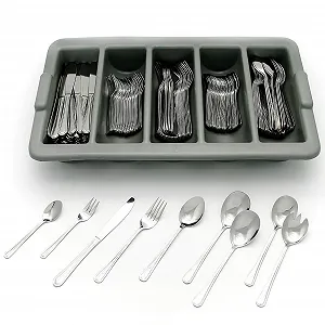 Набір столових приборів GRÄWE Berlin для 40 осіб у лотку, 204 предмети - Фото 1