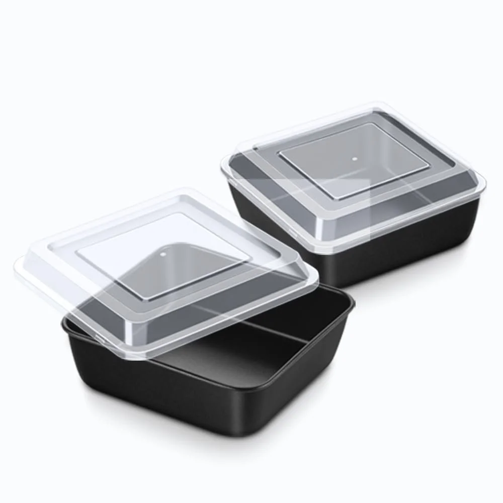 Форма для запекания Homikit с крышкой квадратная нержавеющая сталь с антипригарным покрытием Черная, фото №1