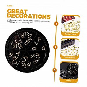 Прикраса для нігтів  Літери PLAFOPE 52 шт. Манікюрний аксесуар synthetic.ua - Фото 1