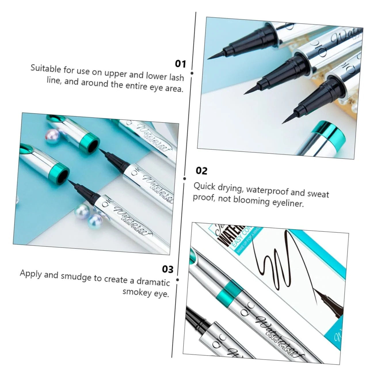 Олівець для очей Angoily Тонкий Набір Водостійкий, фото №7 Олівець для очей Angoily Тонкий Набір Водостійкий, фото №7