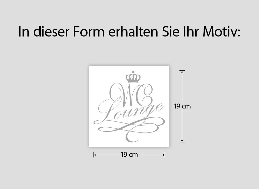 Наклейка на стену Grandora W5329 Toilet Lounge темно-серая 19 x 19 см, фото №3