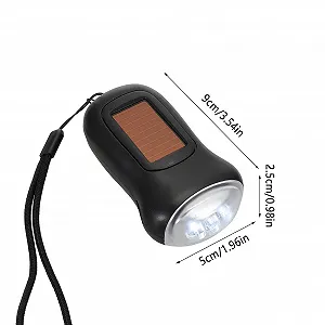 Аварийный фонарик OSALADI с ручным кривошипом и солнечной батареей, компактный ночник для дома, офиса, автомобиля synthetic.ua - Фото 1