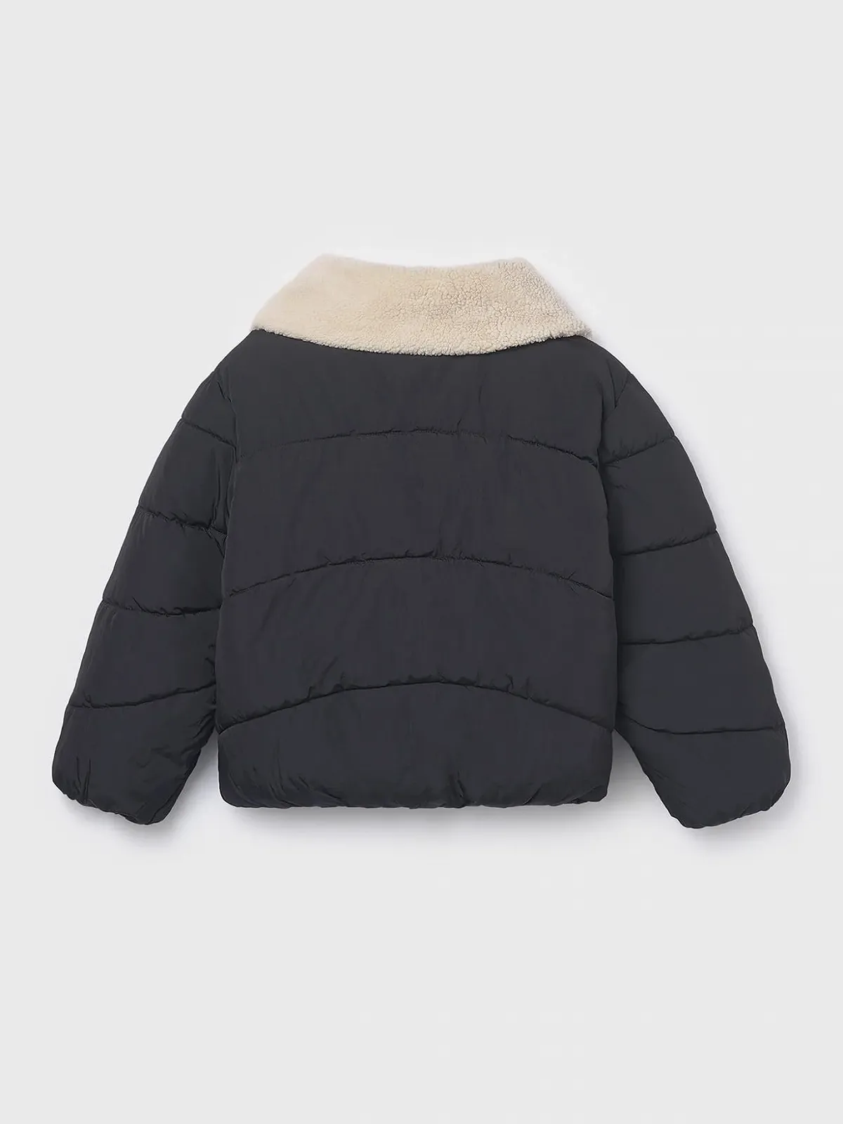 Куртка Mayoral з хутряним коміром для дівчинки Чорний, фото №2 Куртка Mayoral з хутряним коміром для дівчинки Чорний, фото №2