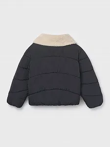 Куртка Mayoral с меховым воротником для девочки Черный synthetic.ua - Фото 1