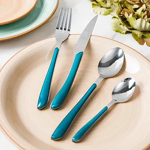 Набір столових приборів Generico APHRODITE 24 предмети Нержавіюча сталь Синій ціна на synthetic.ua - Фото 1 Набір столових приборів Generico APHRODITE 24 предмети Нержавіюча сталь Синій synthetic.ua - Фото 1