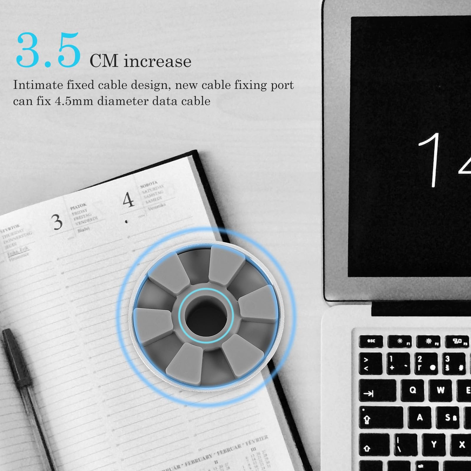 Підставка для ноутбука алюмінієва GALPADA, набір 2 шт., регульована по висоті, портативна, фото №2