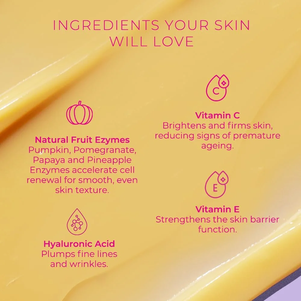 Маска Ella & Jo Glow Up Enzyme з гіалуроновою кислотою та вітаміном C, фото №4