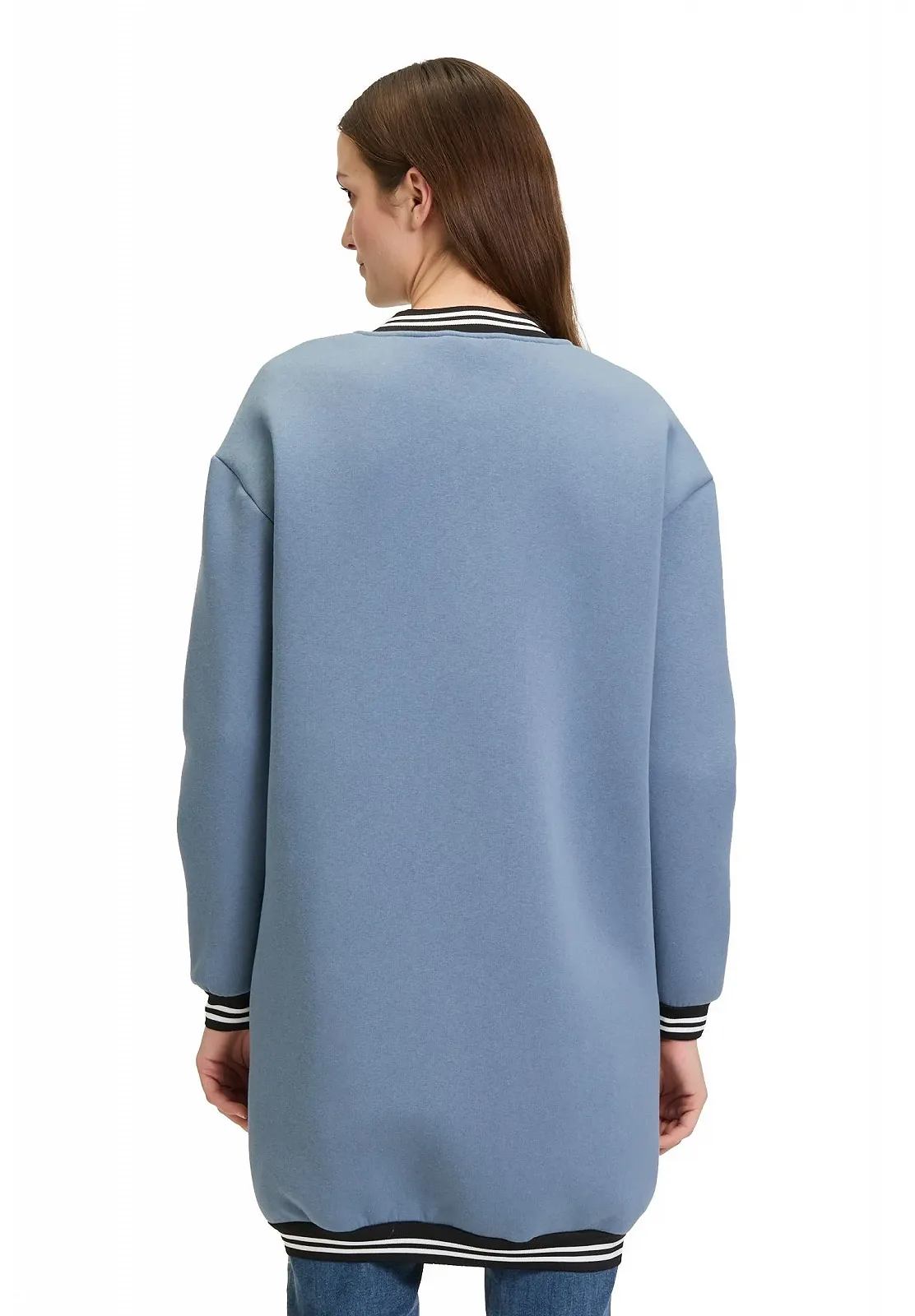 Жіноче пальто Amber & June з смугастими манжетами, фото №4