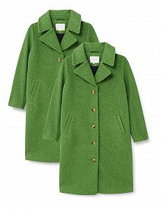 Пальто Kaffe Curve Жіноче Довге Класична довжина до коліна Кремовий - Фото 1