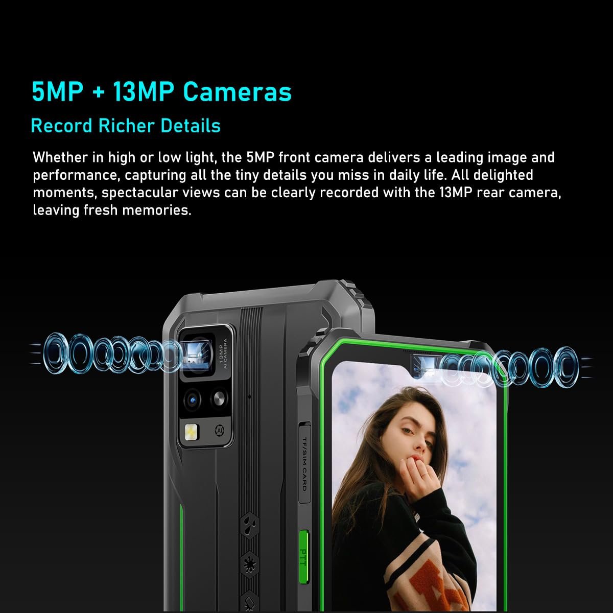 Смартфон Blackview BV4800 Pro 12/128GB Android 14 6.56" HD+ 16MP 5180mAh IP68 4G 5G, фото №6 Смартфон Blackview BV4800 Pro 12/128GB Android 14 6.56" HD+ 16MP 5180mAh IP68 4G 5G, фото №6