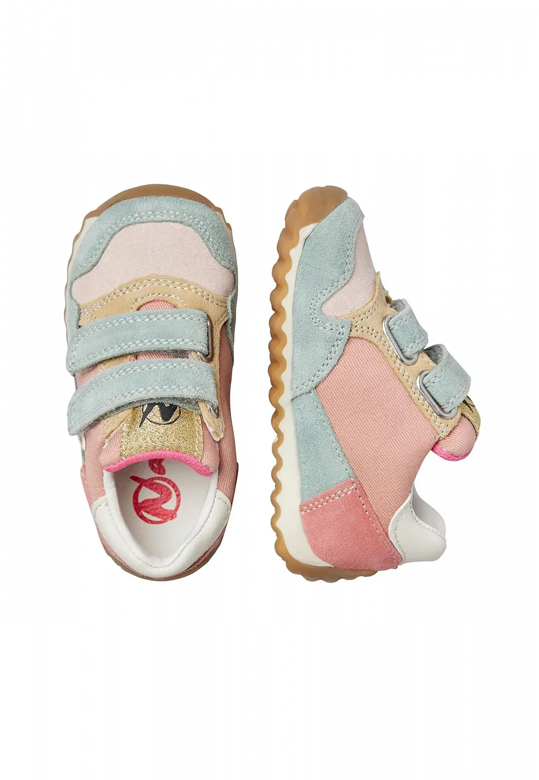 Пинетки Naturino Sammy 2 Vl. Suede / Net Серый Bermuda, фото №4