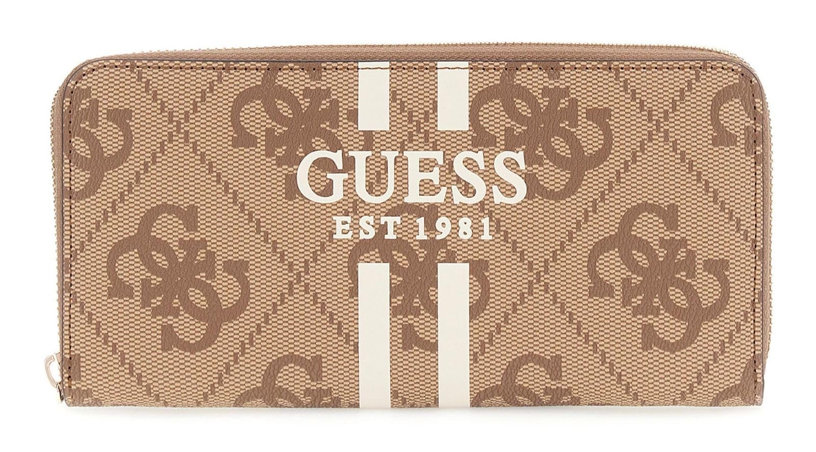Гаманець GUESS Laurel II SLG Large Zip Around Latte Logo, фото №1