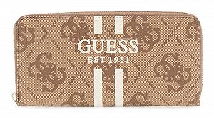 Гаманець GUESS Laurel II SLG Large Zip Around Latte Logo - Фото 1