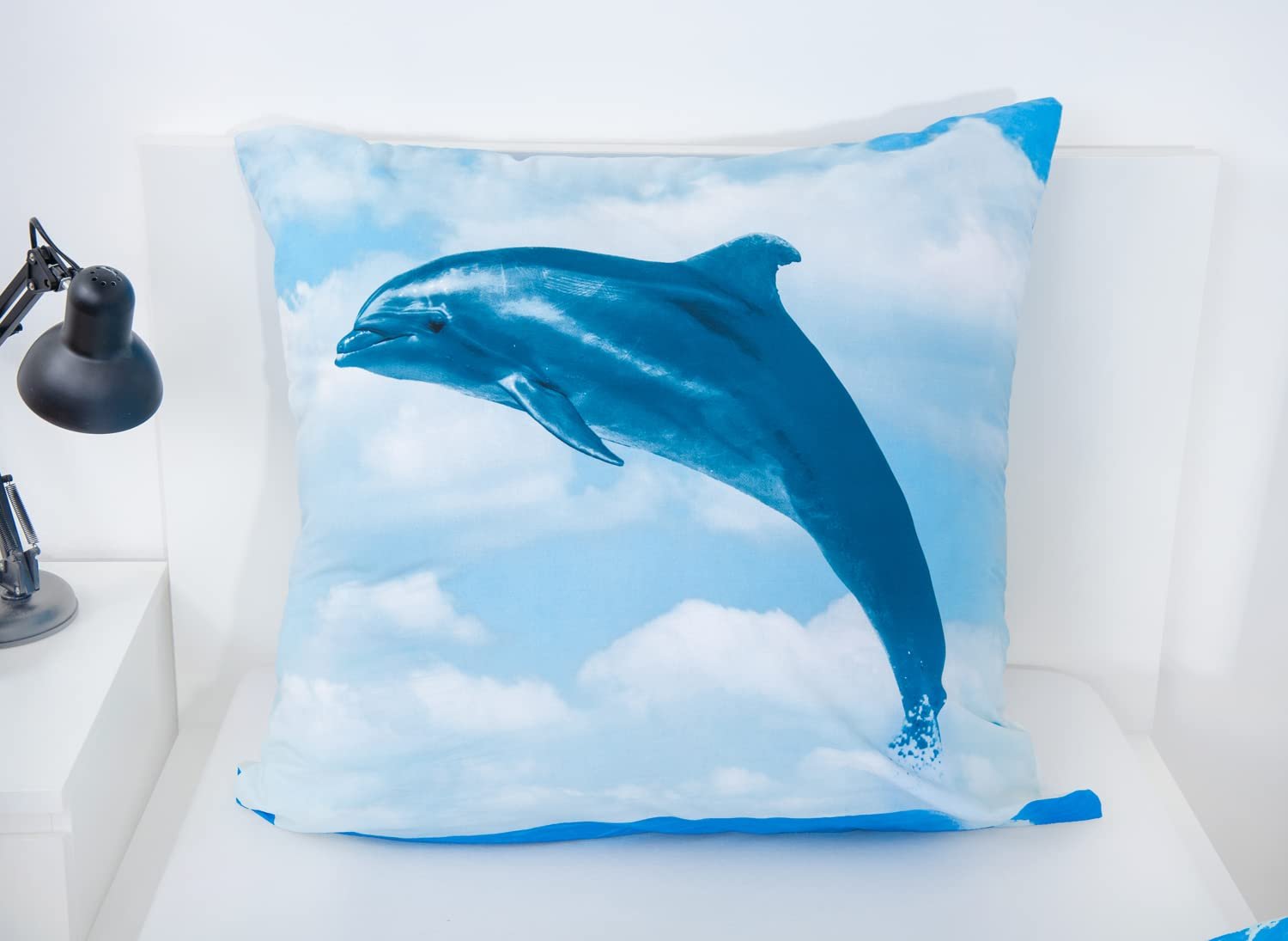 Постільна білизна Herding Dolphin, наволочка прибл. 80 x 80 см, підковдра прибл. 135 x 200 см, 100% бавовна, ренфорс, різнобарвний, фото №5
