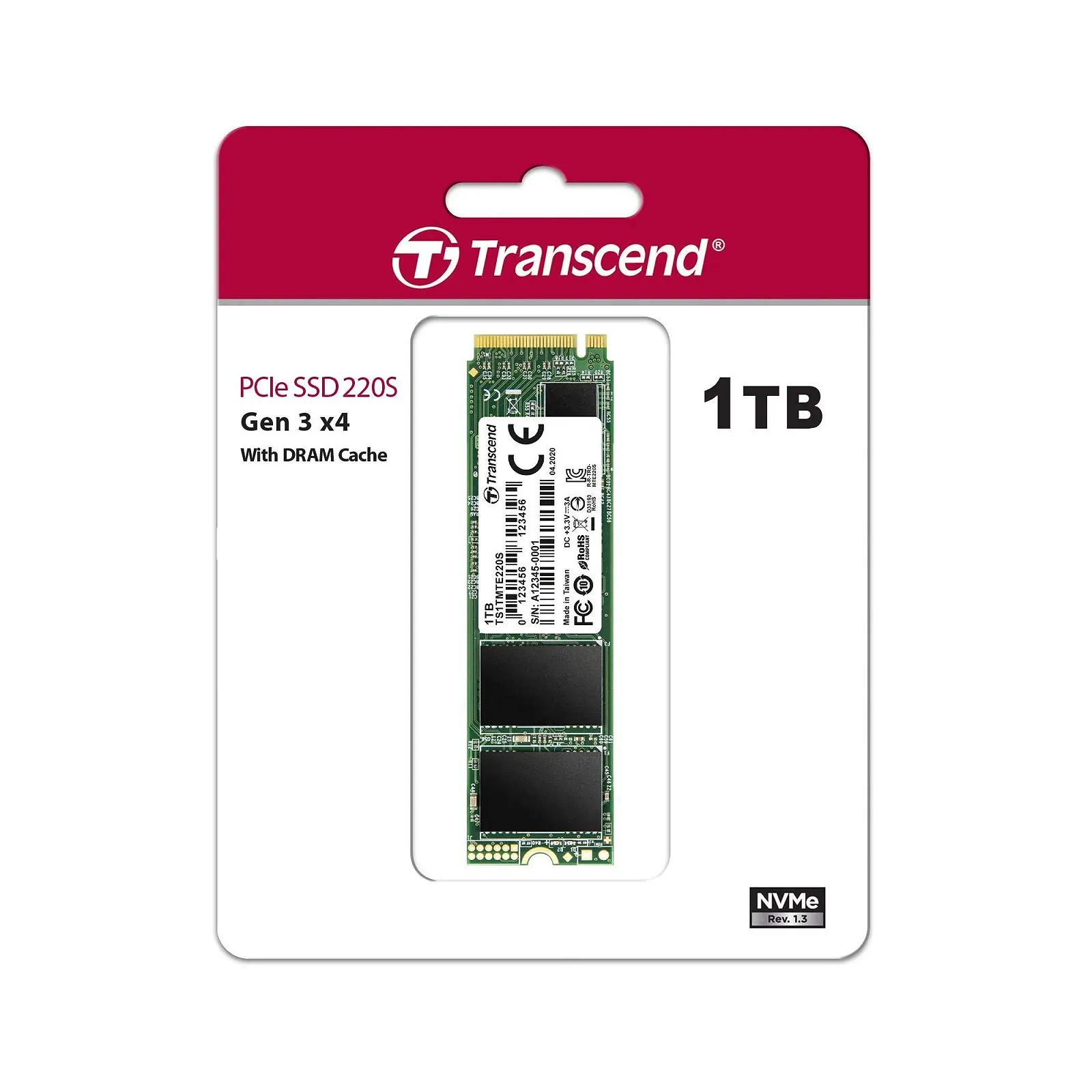 SSD Transcend MTE220S TS1TMTE220S 1 ТБ NVMe PCIe Gen3 x4 M.2, фото №4 SSD Transcend MTE220S TS1TMTE220S 1 ТБ NVMe PCIe Gen3 x4 M.2, фото №4