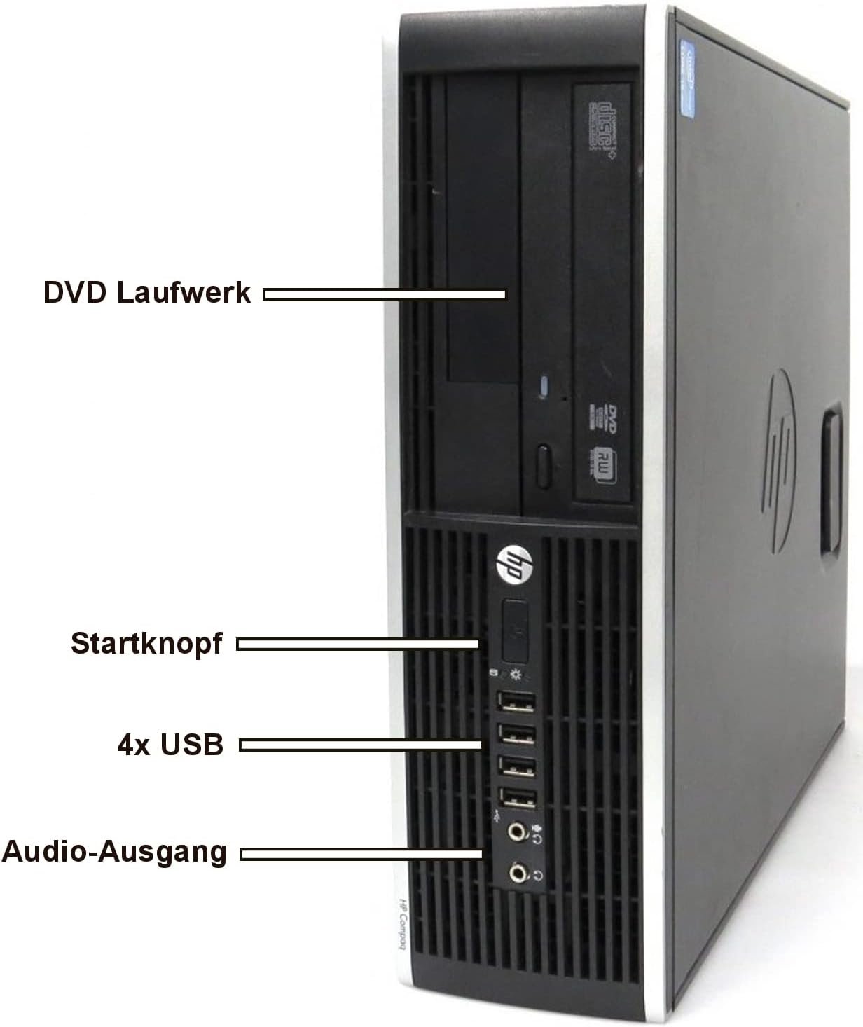 Комп'ютер HP Compaq 6200 Pro / Intel Core i5-2400 / RAM 8GB / SSD 256GB + HDD 320GB / LAN / Windows 11 / Black, фото №3