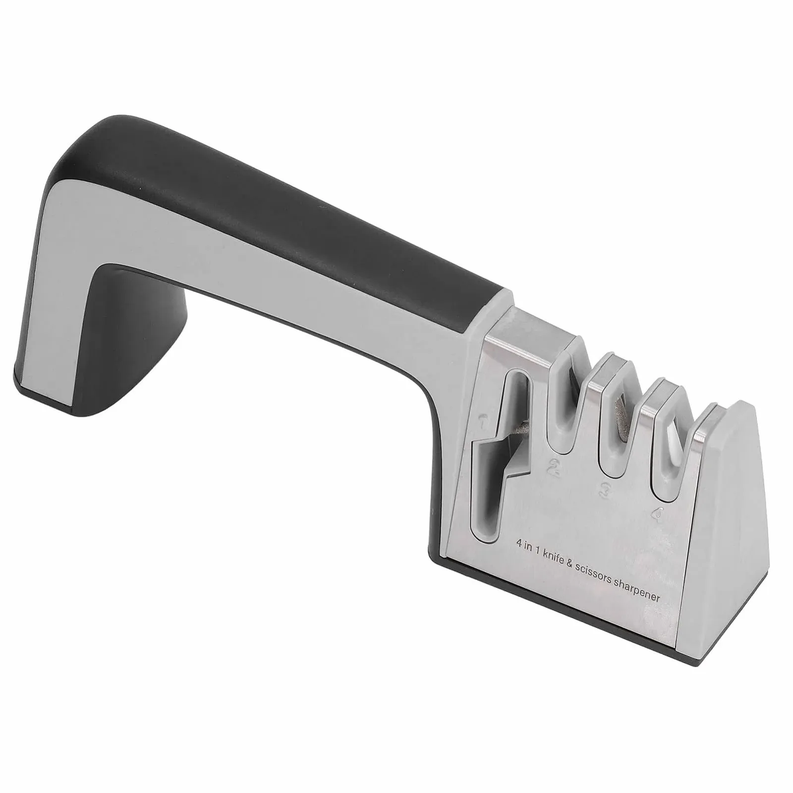 Ручная точилка для ножей и ножниц 4-в-1 Нержавеющая сталь Керамика 9.1 x 3.5 дюйма, фото №2