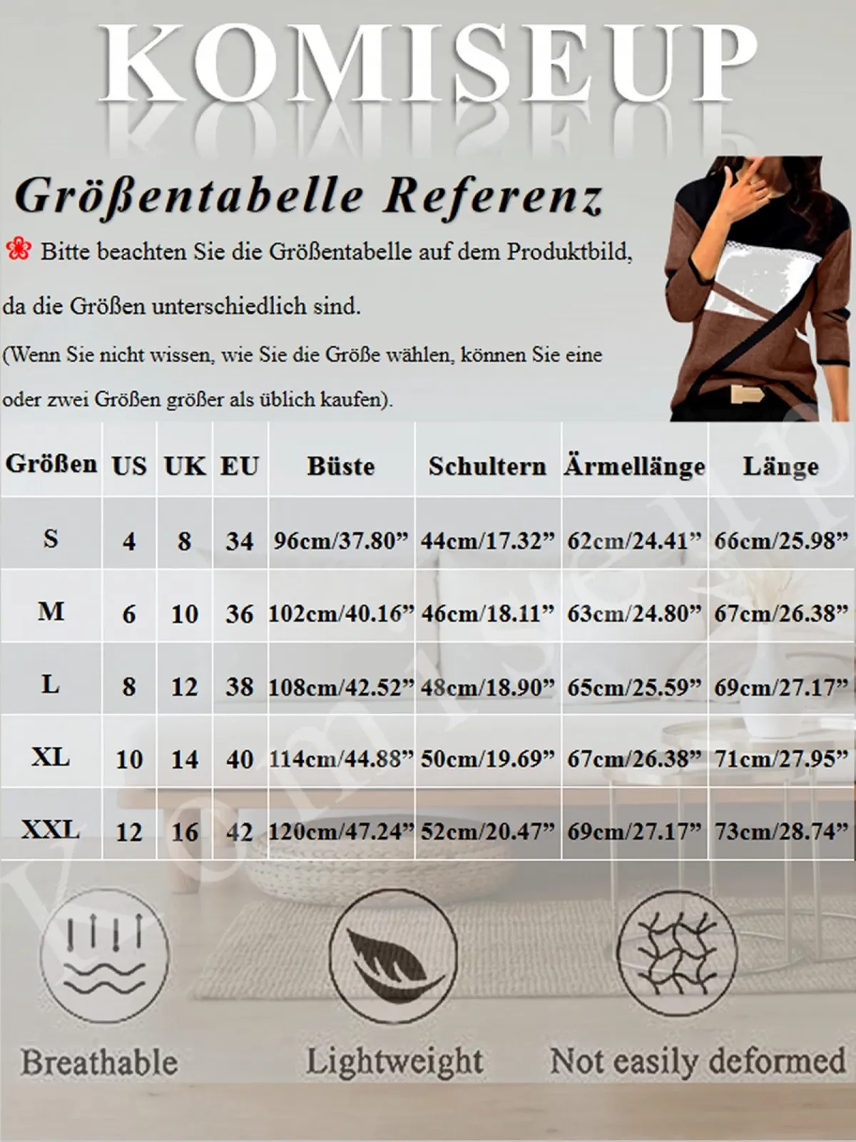 Женский спортивный пуловер, однотонный с длинными рукавами и круглым вырезом., фото №3