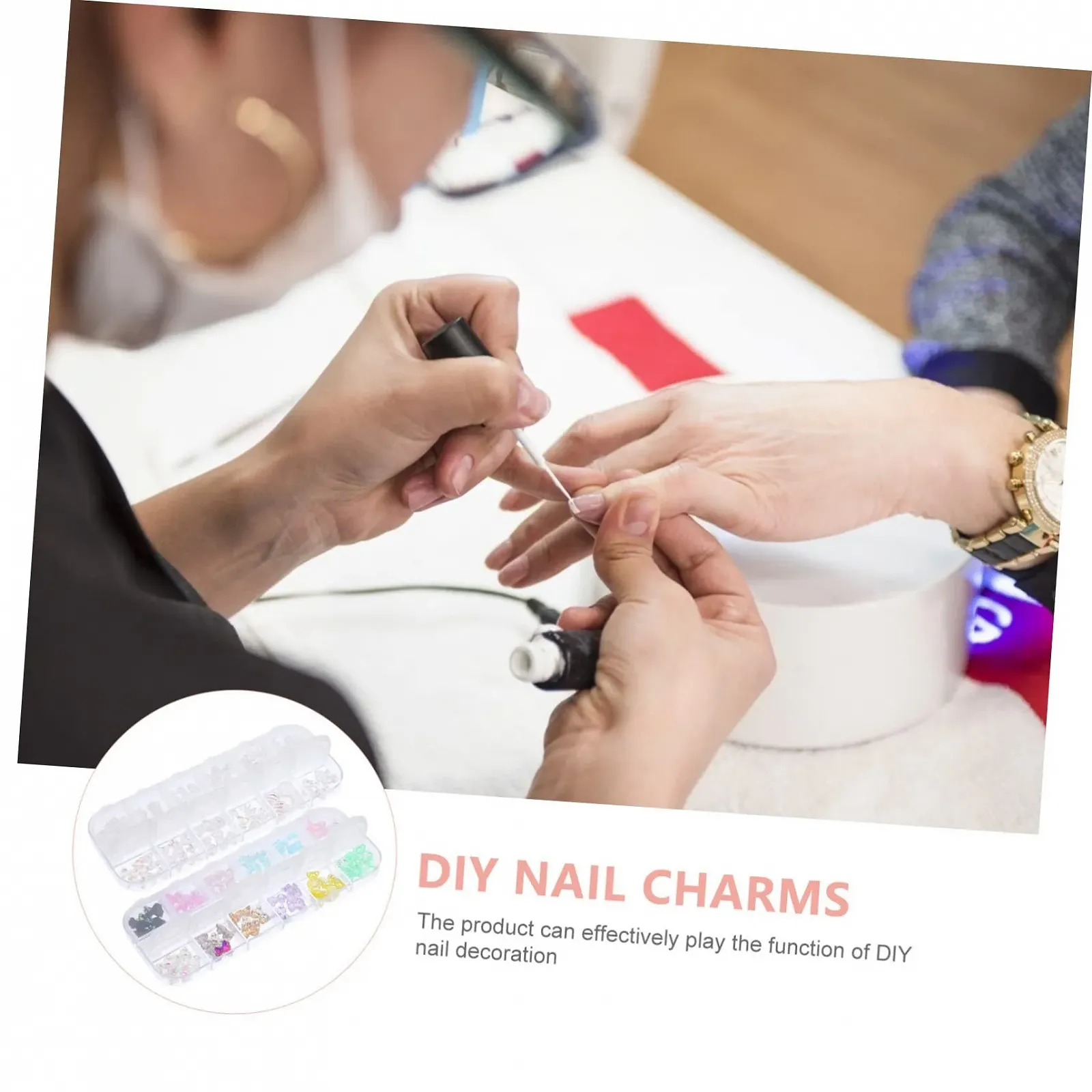 Аксессуары для ногтей Healeved 480 штук, драгоценные камни для ногтей, маникюр, украшения для мобильного телефона, акриловые подвески для ногтей, бабочки, кристаллы для украшения ногтей, фото №4