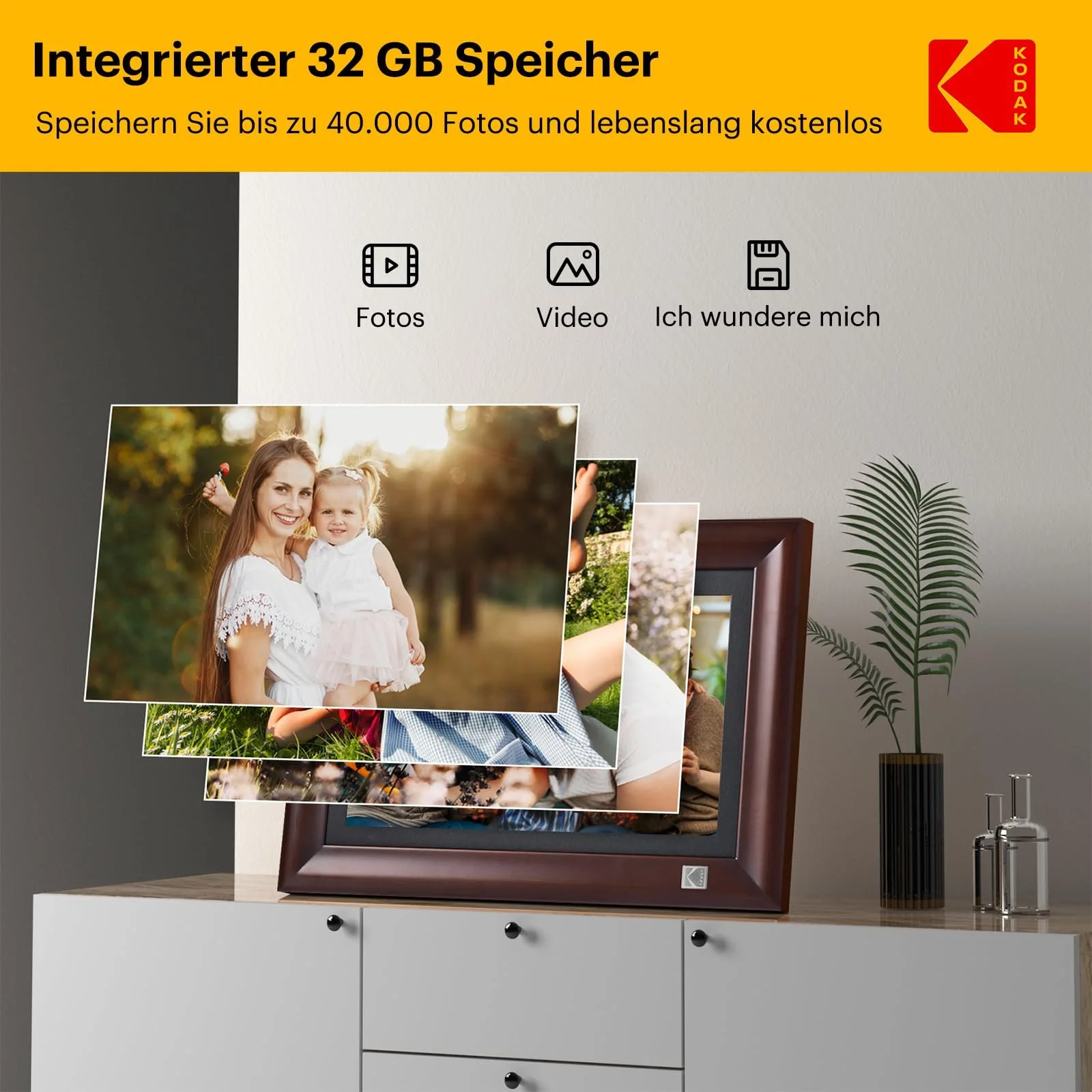 Цифровая фоторамка KODAK 14.1" WLAN 1920 x 1080 Full HD IPS 32 GB, фото №2