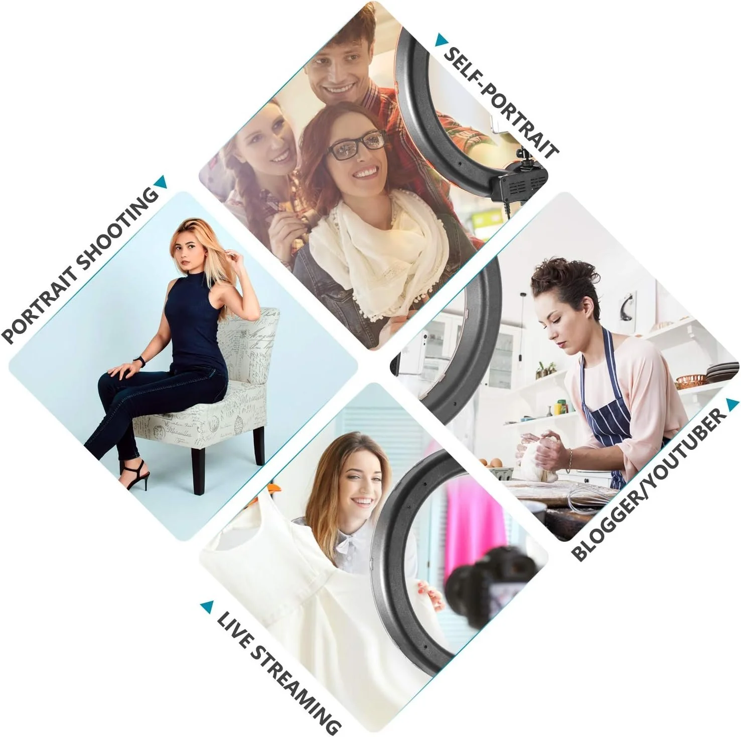 Кільцева LED лампа зі штативом Neewer RL-18 48 см Чорна, фото №5 Кільцева LED лампа зі штативом Neewer RL-18 48 см Чорна, фото №5