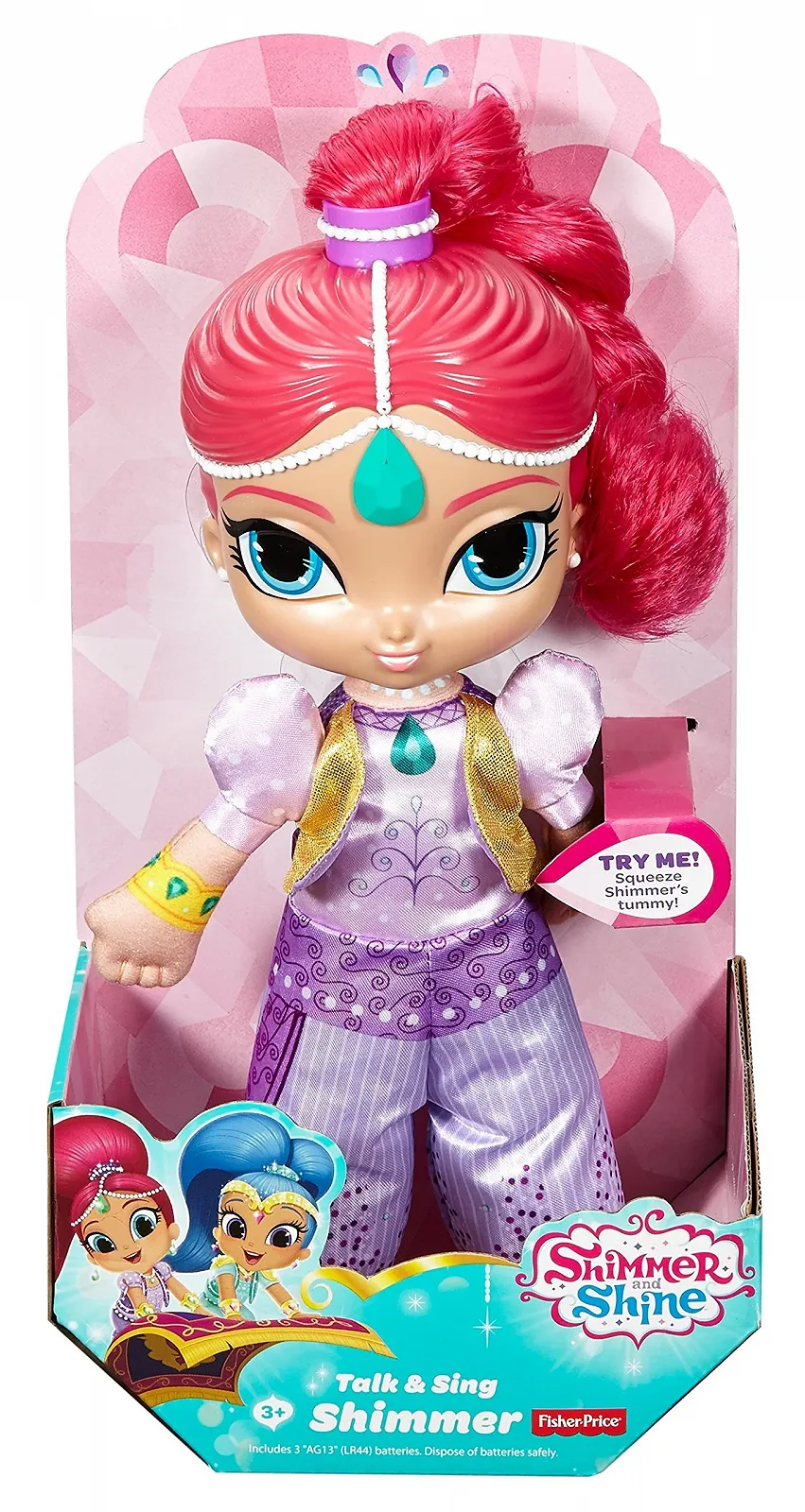 Лялька Fisher-Price Shimmer and Shine DGM06 Nickelodeon Shine, Talk & Sing Shimmer Рожева, фото №5