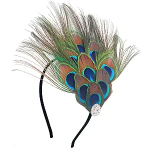 Обруч на голову Reaky в стилі бохо з пір'ям - Фото 1