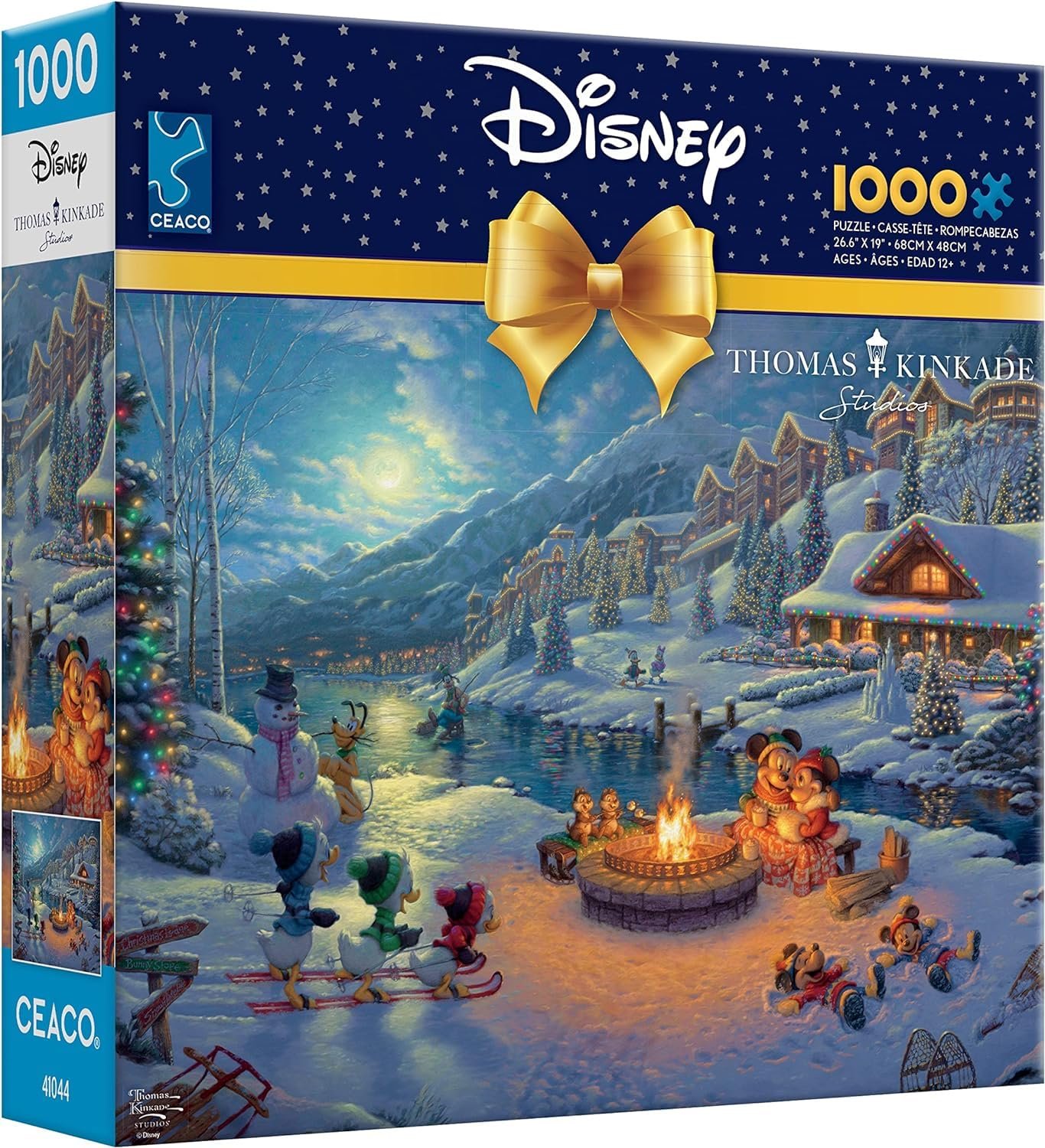 Пазл Ceaco Thomas Kinkade Disney Dreams Collection Holiday - Mickey and Minnie Christmas Lodge 1000 деталей, фото №5