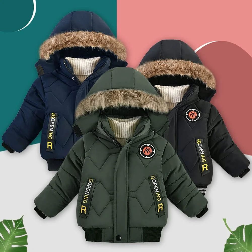 Зимняя Куртка L PATTERN для детей для мальчиков, стеганая куртка со съемным капюшоном, теплое зимнее пальто, фото №5 Зимняя Куртка L PATTERN для детей для мальчиков, стеганая куртка со съемным капюшоном, теплое зимнее пальто, фото №5