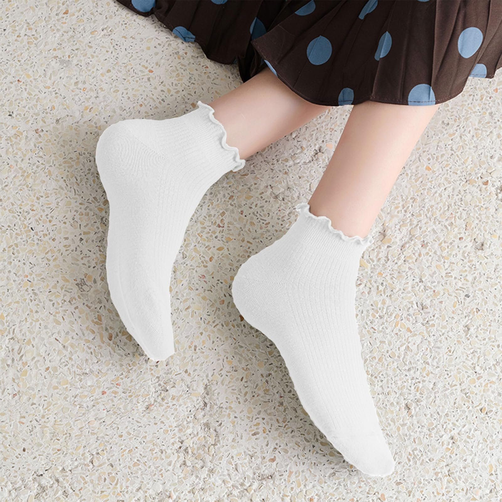 Шкарпетки з рюшами DMNQ (4 пари) Білий, фото №2